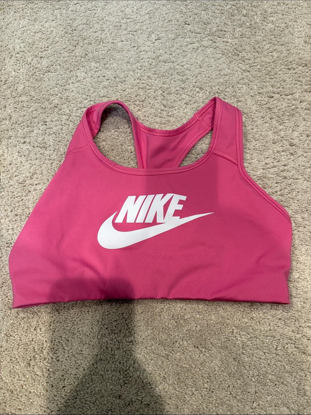 Nike Pink Logo Racerback Swim Top